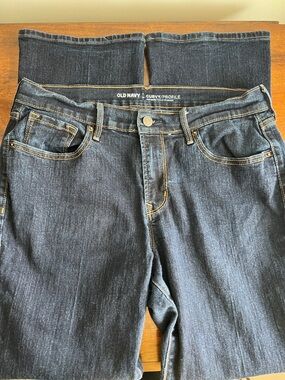 Old Navy Dark Blue Curvy Bootcut Jeans